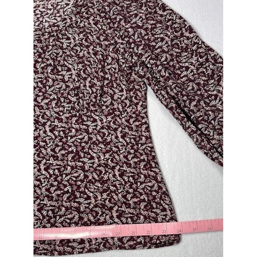 Loft Top ‎ Blouse Women Large Multicolor Floral Lightweight  Long Sleeve Buttons - Picture 8 of 10